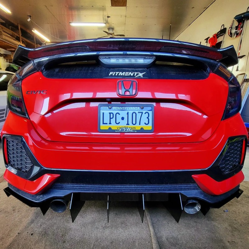 2018 Honda Civic Hatch Rear Diffuser - Image 2